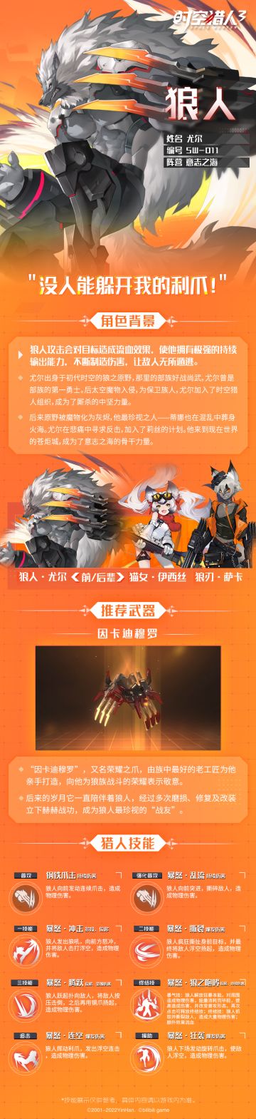 【猎人情报】强袭猎人「狼人」技能展示