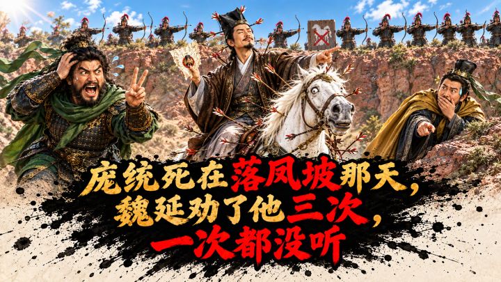 庞统死在落凤坡那天,魏延劝了他三次,一次都没听截图