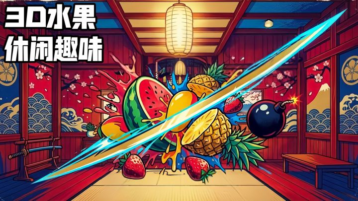 3D水果+休闲趣味,手机上也能玩切水果游戏了截图
