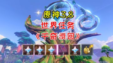 【V3.8攻略】#任务与探索# 世界任务《千奇澴回》，92原石+神秘摩拉状怀表