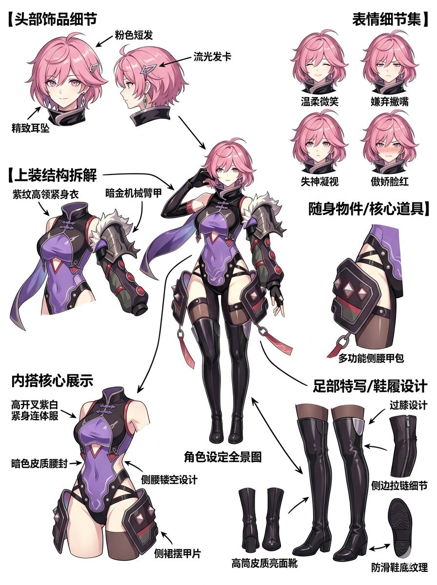 镇魂街王者归来女角色服饰拆解(个人想象版 2