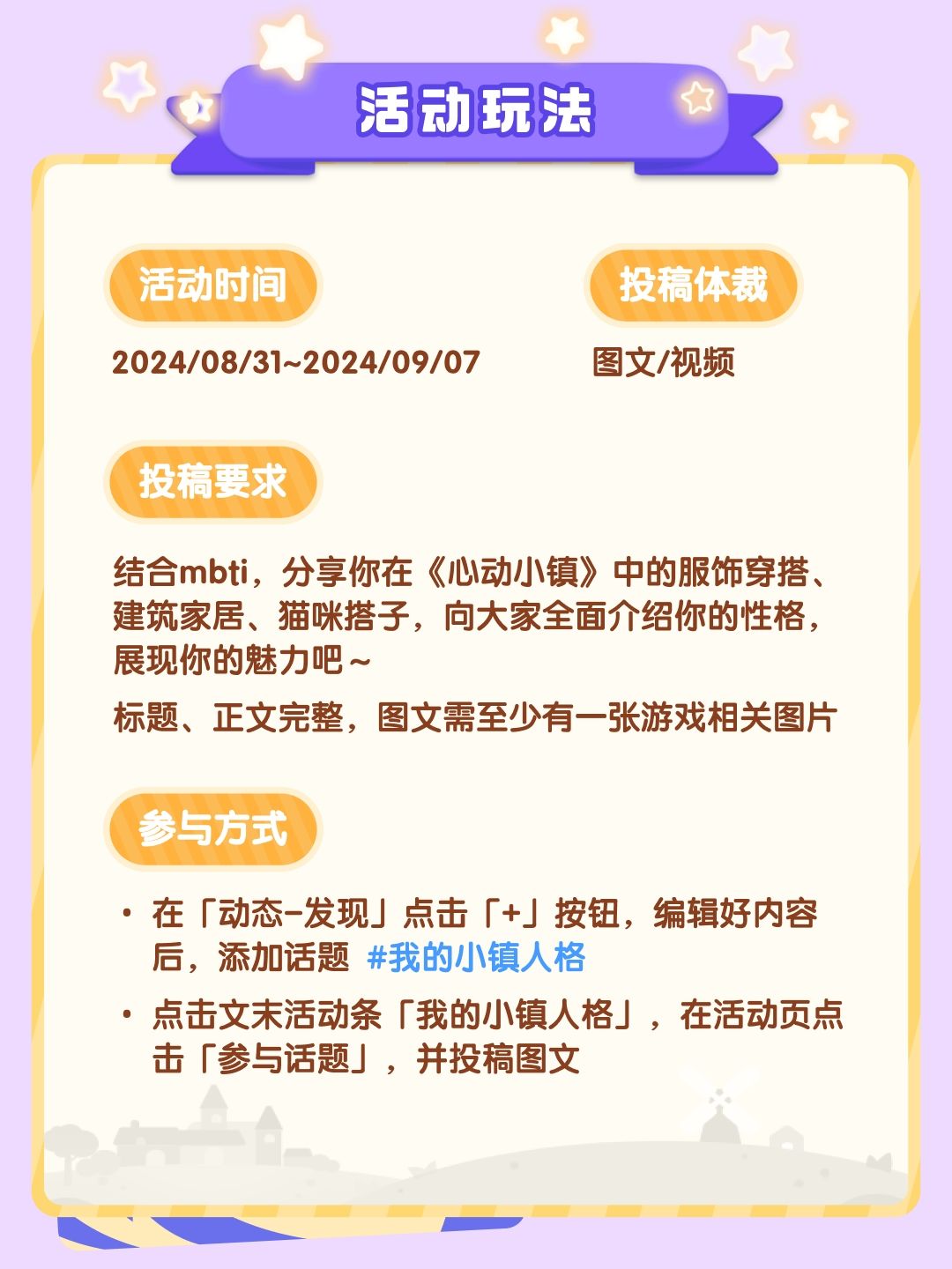 你在小镇是什么MBTI?晒晒面包体,抽648 2