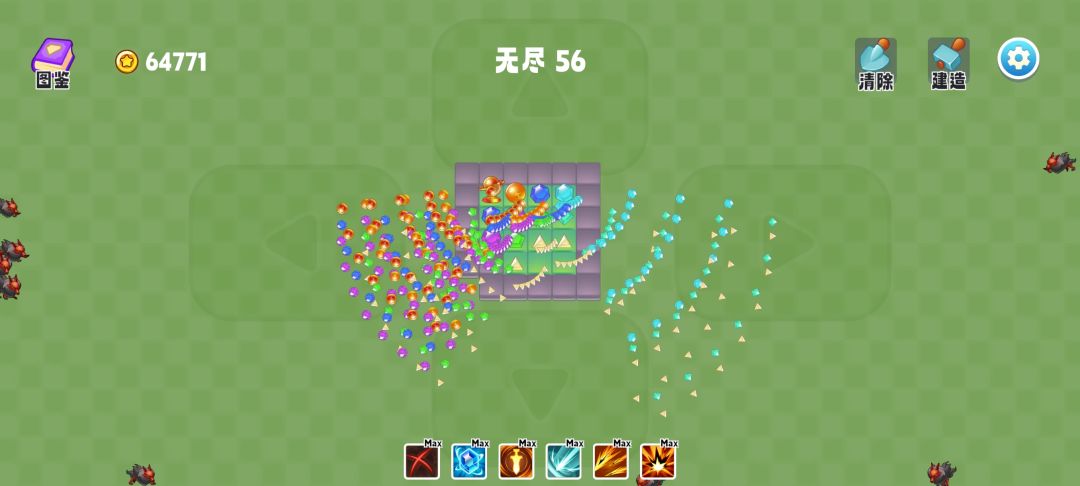 无尽102层（还能继续）合出2最高级塔 3