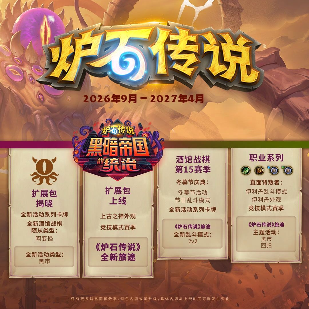 《炉石传说》未来六个月的更新计划一览! 1
