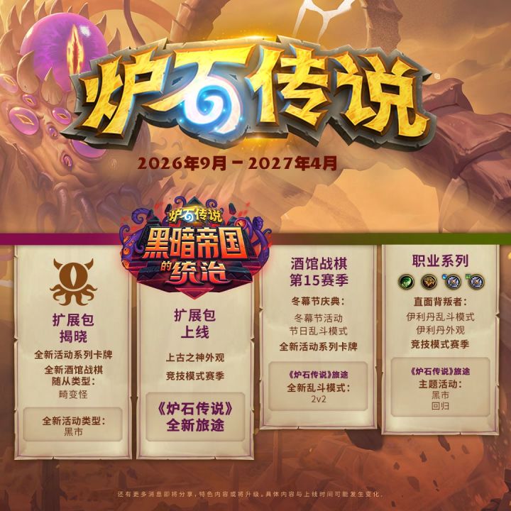 《炉石传说》未来六个月的更新计划一览!截图