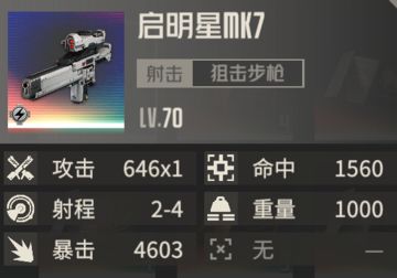 专属武器分析报告 ——启明星mk7