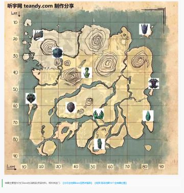 方舟【孤岛】地图神器分布图！