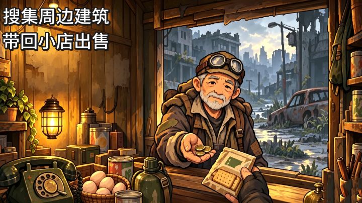 末日当杂货店老板，收集材料打造自己的庇护所截图