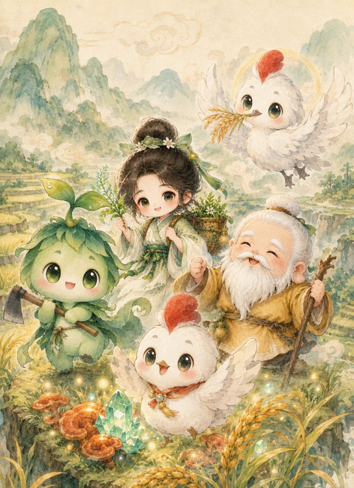 为什么是水墨淡彩,不是厚涂二次元截图