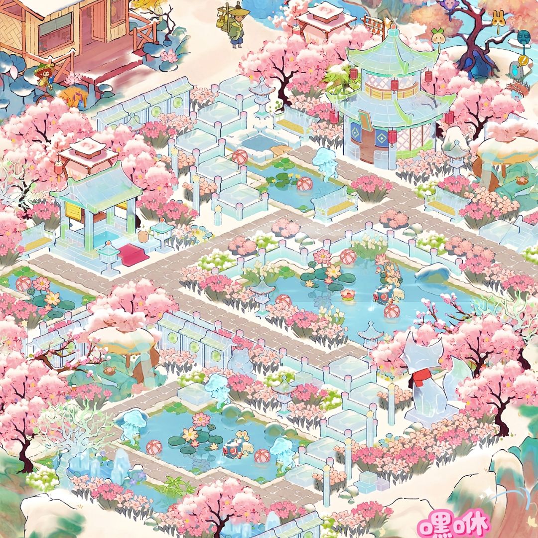 桃源|超美粉色雪景城堡 3