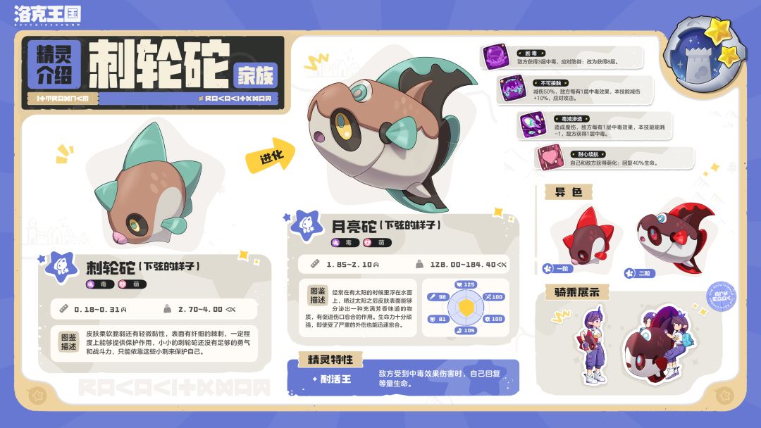 《洛克王国：世界》 精灵图鉴「刺轮砣家族」 2