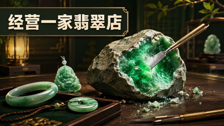 模拟经营新游!早市淘石刮料开窗估价加工、把翡翠从原石做成成品截图