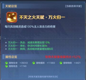 【精灵兽天赋】的解析及建议