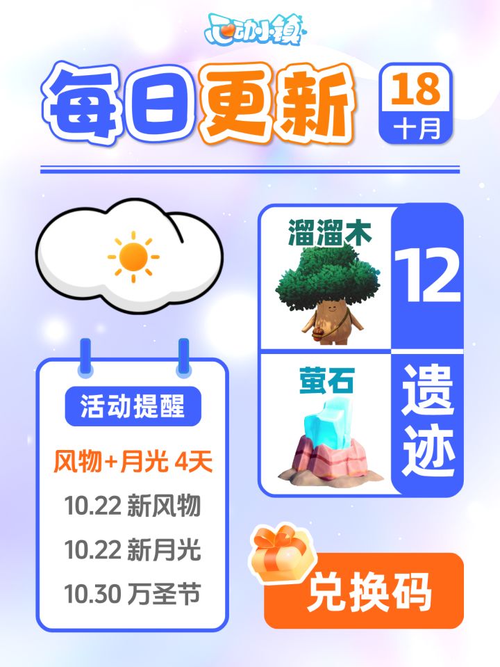 10月18日小镇日报溜溜木萤石兑换码 每日更新截图