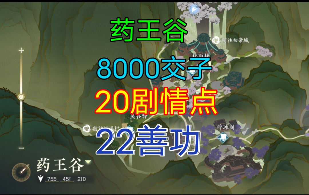 ［逆水寒手游］药王谷交子、剧情点、善功位置攻略截图