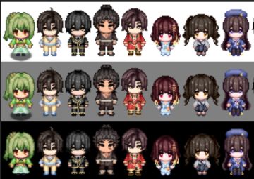 游戏人物像素画绘制完毕