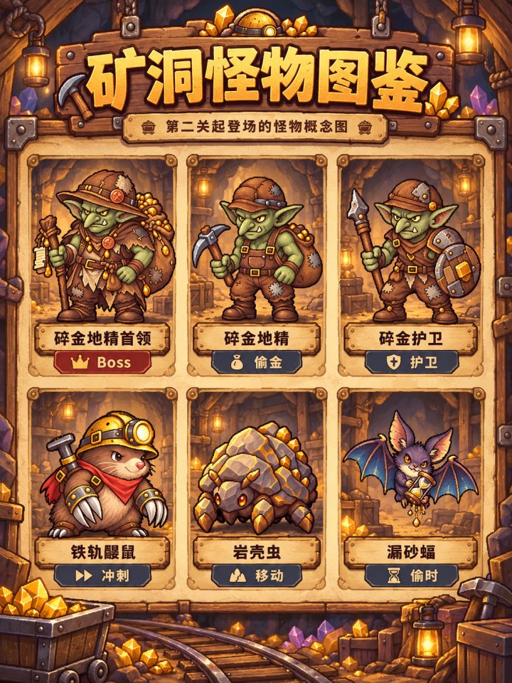 《金矿扫雷》Wiki 02|怪物图鉴与应对方法截图