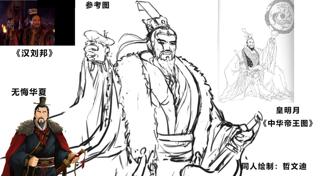 自制 无悔华夏君主 汉高祖刘邦（草图） 2