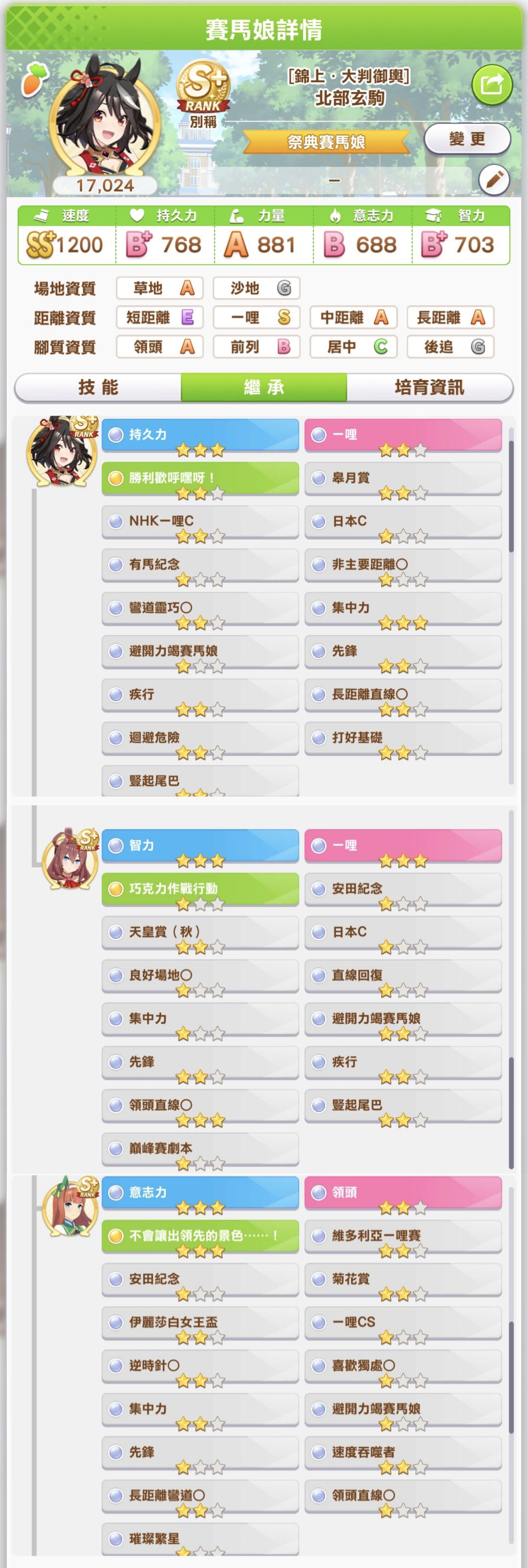 啊哈哈,还有什么是比养出高相性历战逃马更开心的事呢,哈哈 1
