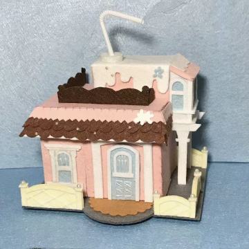 不织布＋牛奶盒做的小房子