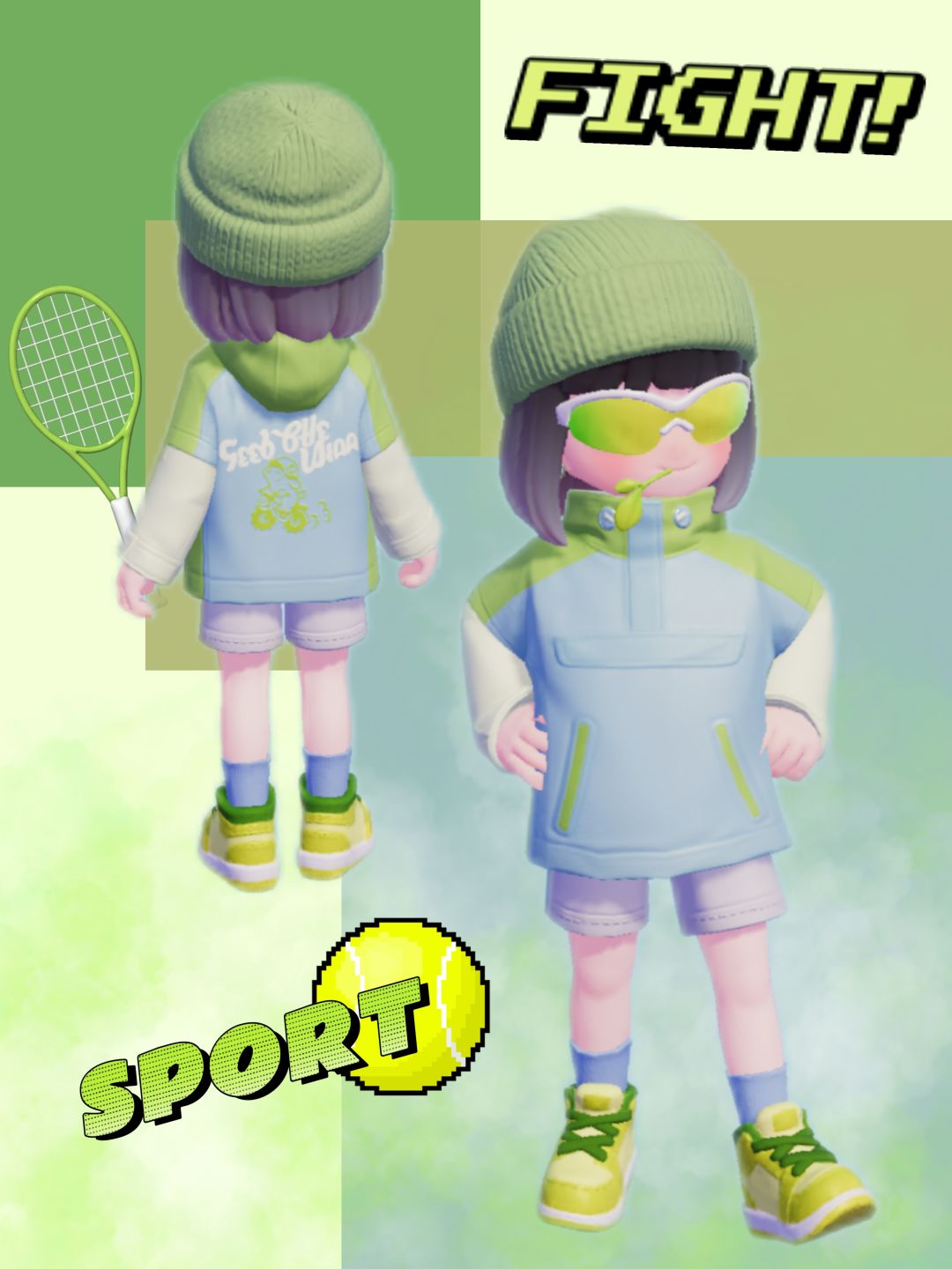 今日小镇OOTD分享:运动风🎾 2