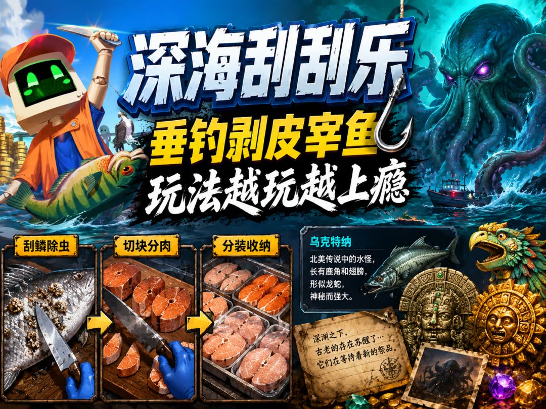 克苏鲁风捕鱼，剥皮刮鳞细节直接拉满截图