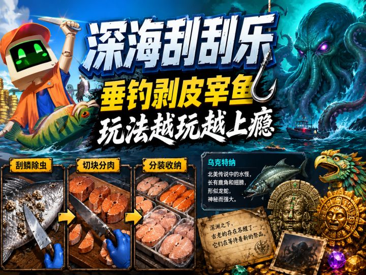克苏鲁风捕鱼,剥皮刮鳞细节直接拉满截图