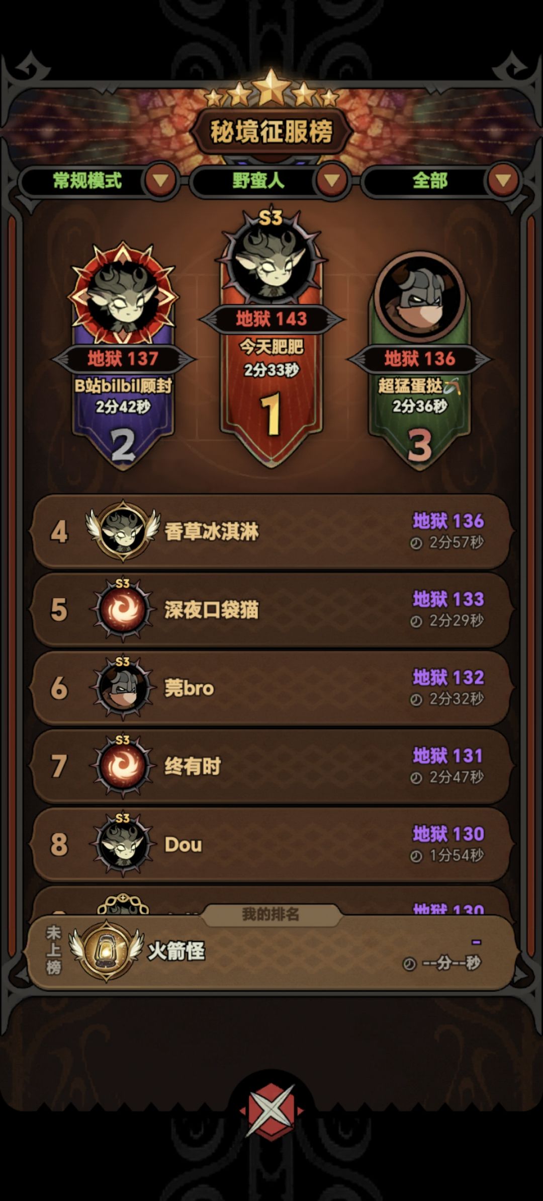 德鲁伊都开始1分钟竞速了,其他职业在刮痧 2