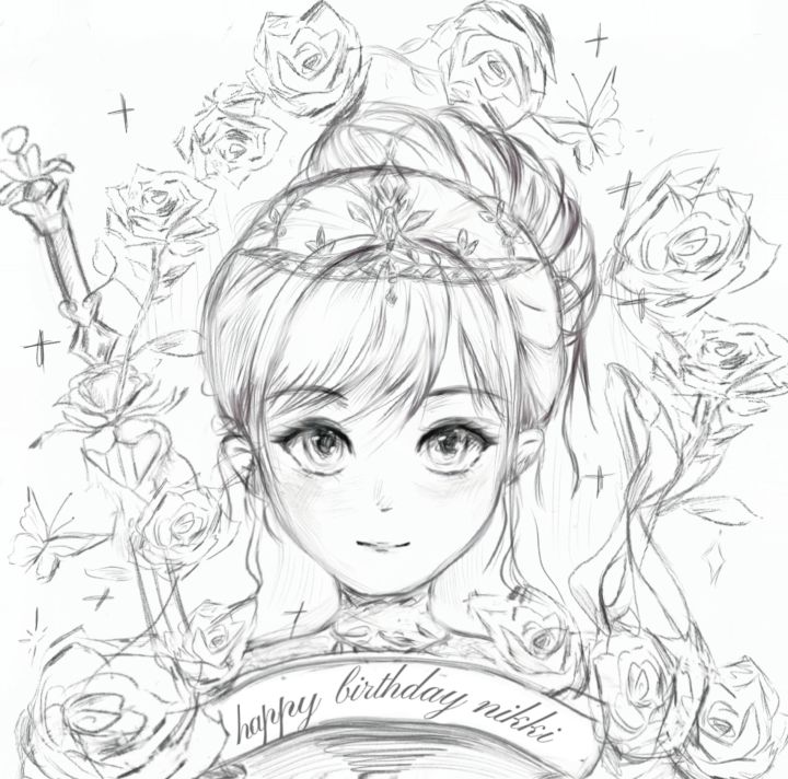 画了骑士暖,祝²⁰²⁵/₁₂.₆ 𓌉🎂𓇋 暖暖生日快乐截图