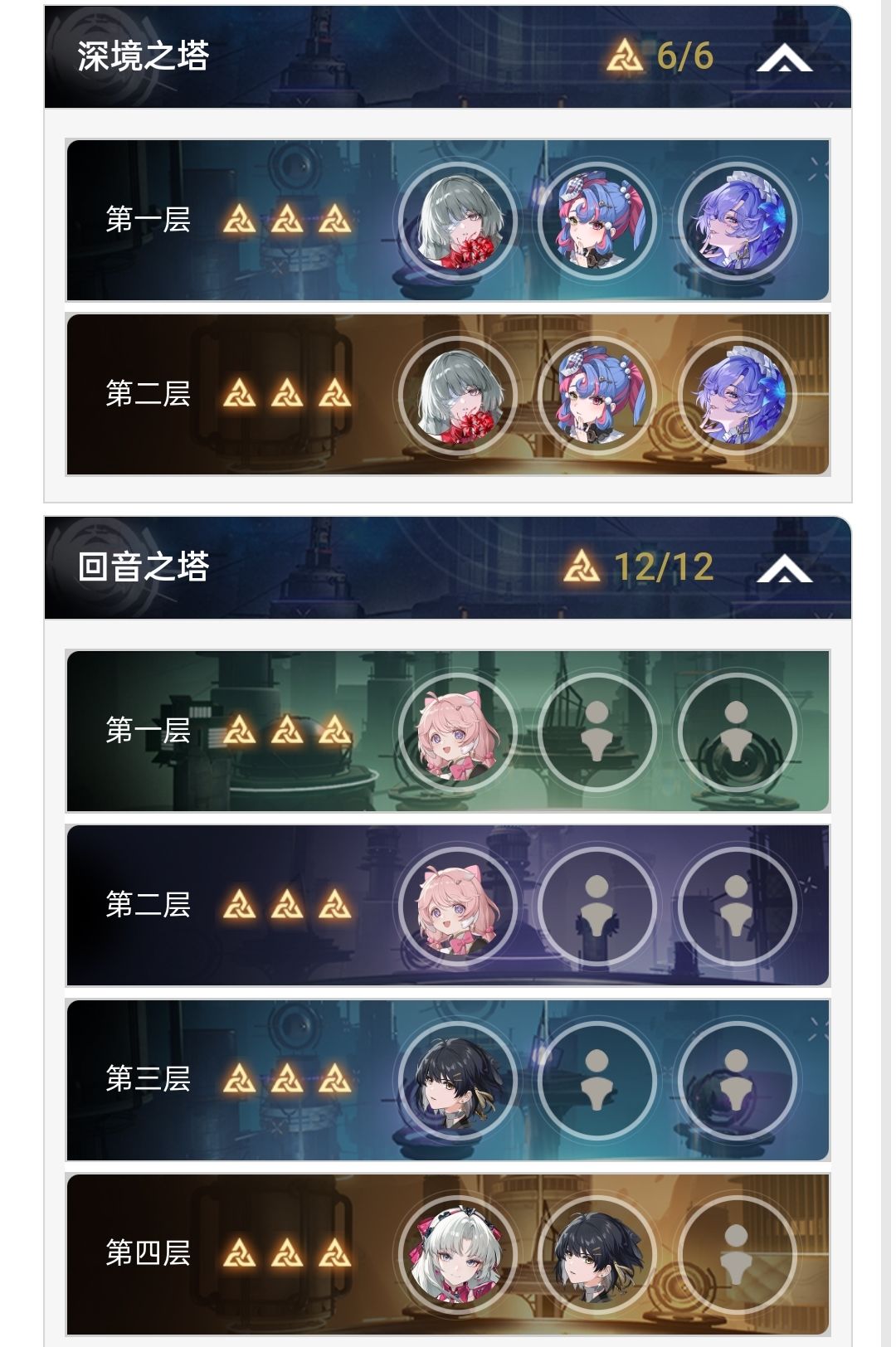 挑战用现有队伍通关以后的所有关卡 3