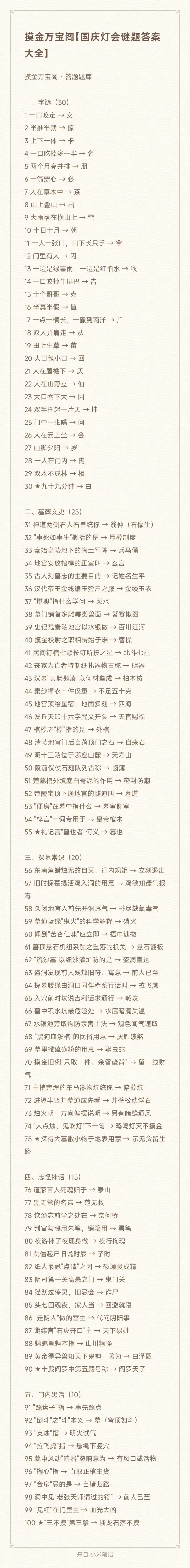 国庆灯会谜题答案大全【最新版】 1