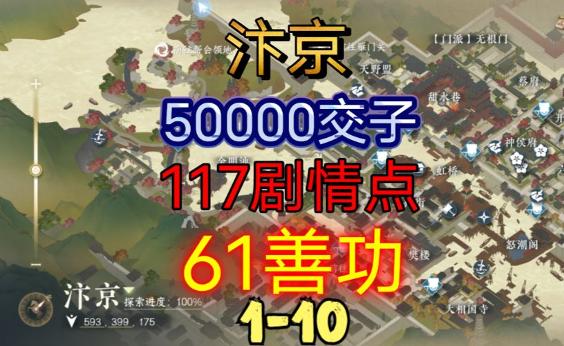 【逆水寒手游】汴京交子/剧情点/善功获取位置攻略（1-10）截图