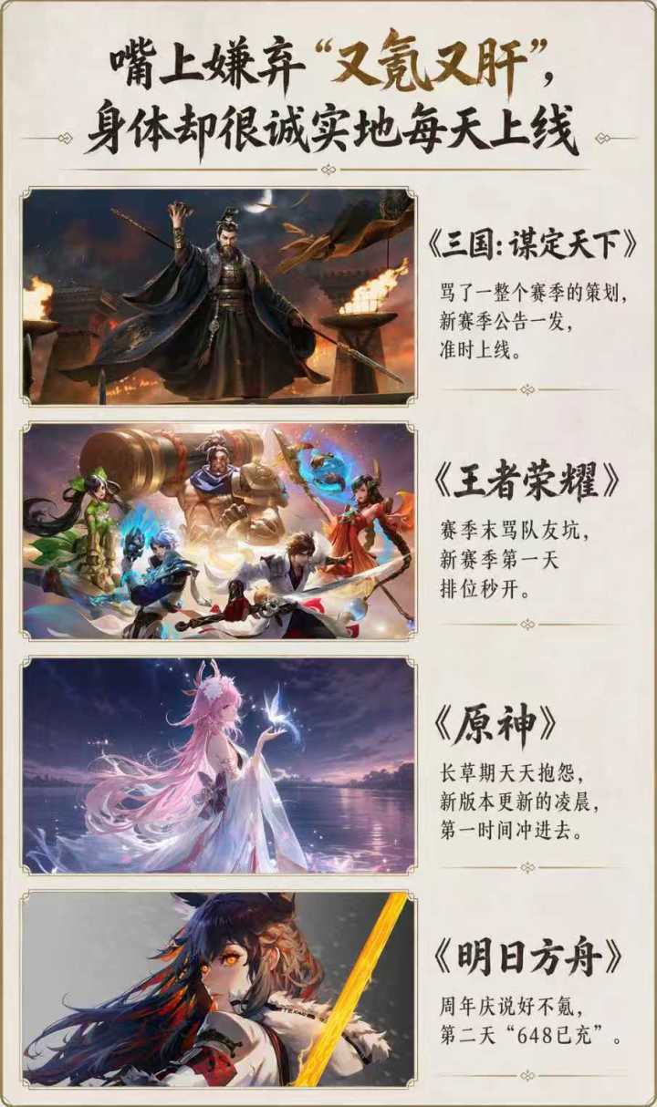 嘴上嫌弃“又氪又肝”,身体却很诚实地每天截图