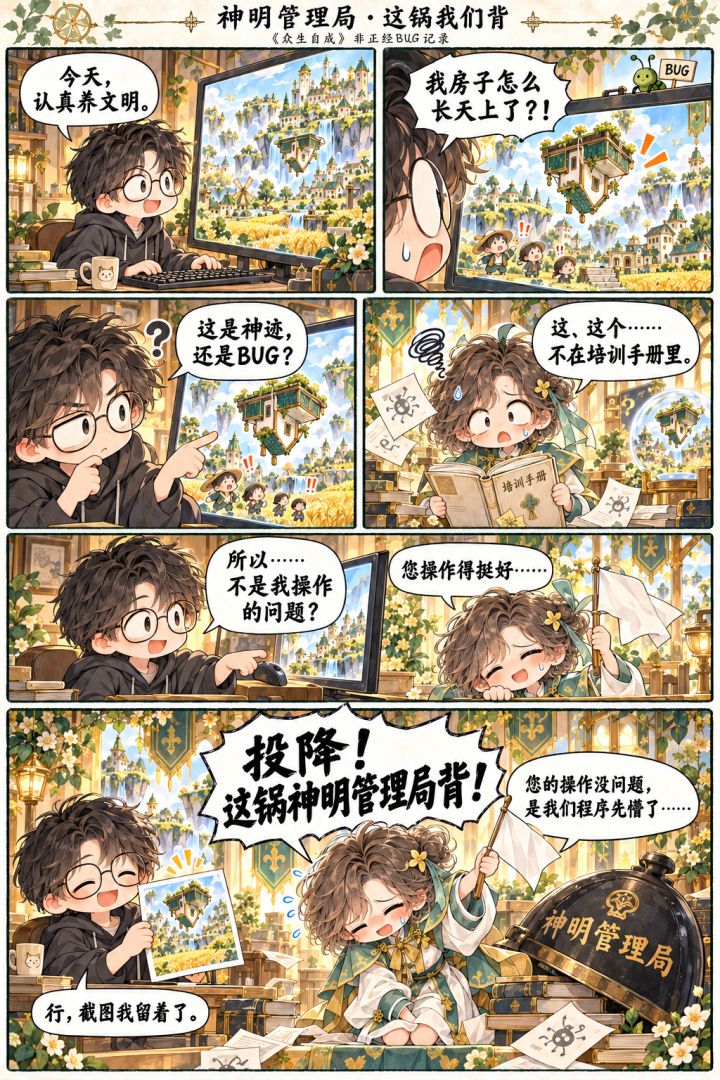 【众生自成小剧场】神明管理局 · 这锅我们背截图