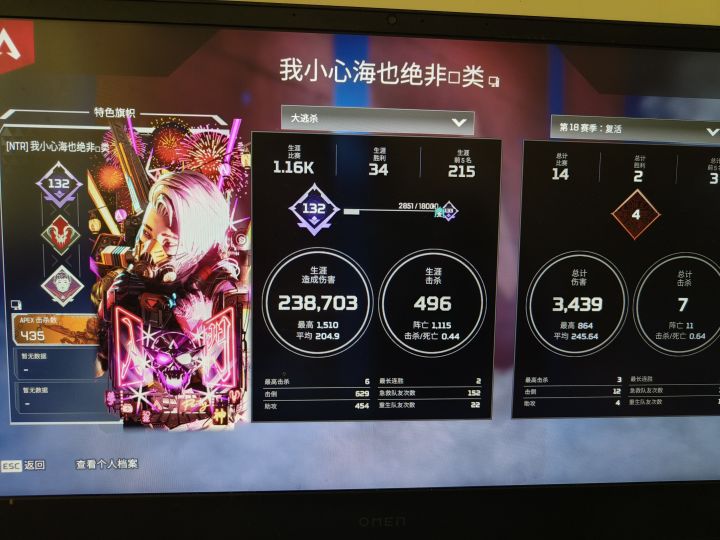 想找个强一点的apex大佬带我一起打，一个人打是真的没意思啊
我是在去年暑假入坑的apex，当时看的一些主播玩这个游戏感觉打击感非常不错，而且还免费，就果断下了玩，中间零零散散玩了几把。但说实话，前100级左右都是被别人按着打，最近才重新入坑，现在依旧是菜鸟，但就是想打，捞个大佬带我起飞，感谢(我是原批，穹批，喜欢看动漫，二次元)[表情_酷][表情_酷]#原神#二次元#APEX截图