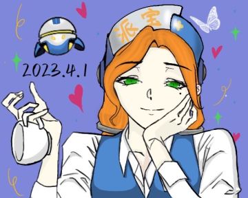 赶开服前画了几张派
（因为画功不好，所以用了模板，放在后面了
虽然成品也不尽如人意，但是尽力了
最后，真的很喜欢派！