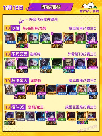 11月13日推荐，s9.5最后一波评级