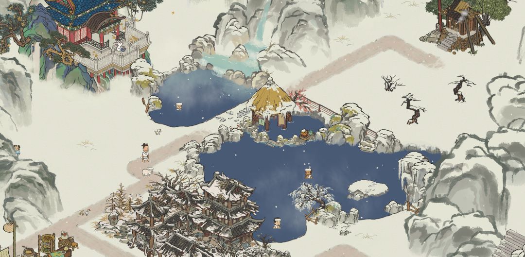 大雪天泡温泉 3