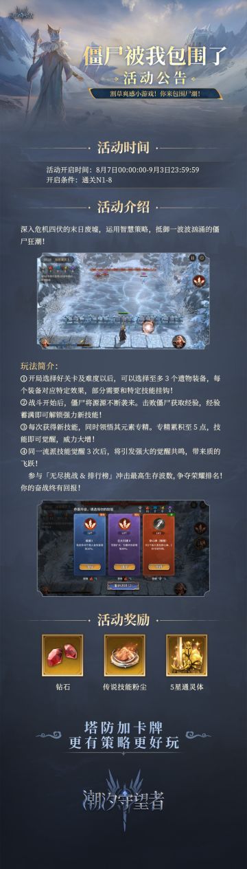 全新割草爽感小游戏【僵尸被我包围了】将于8月7日正式上线！