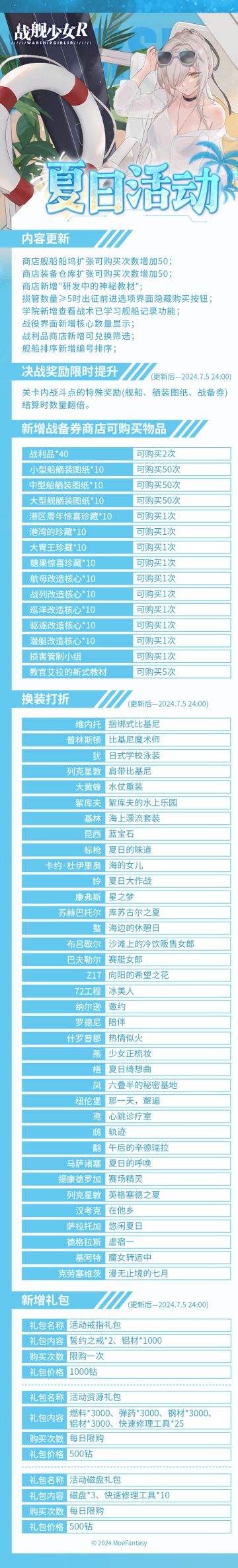 2024.6.21 不停机更新公告 & 夏日活动公告