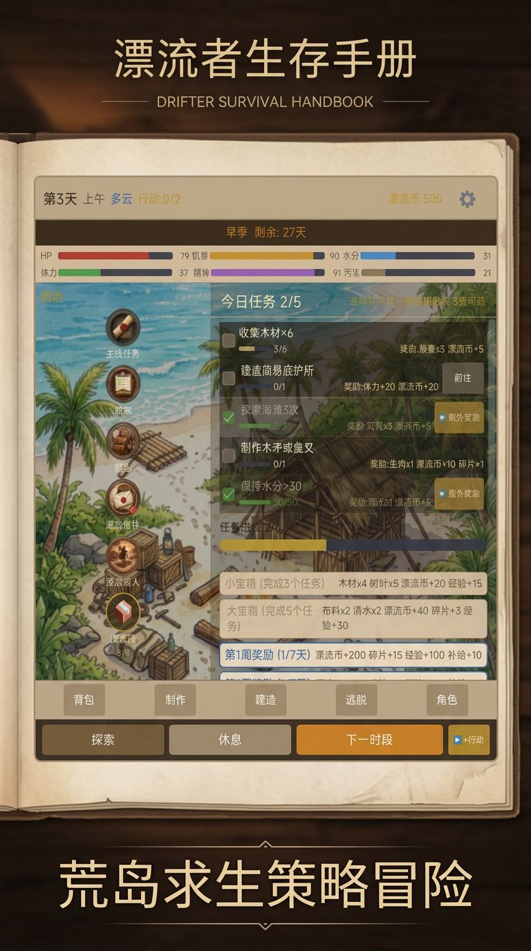 申请首页推荐 --漂流者生存手册 2