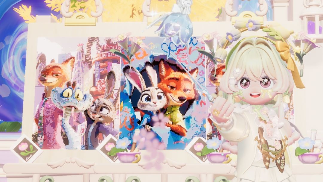 心动小镇疯狂动物城像素绘画作品分享 3