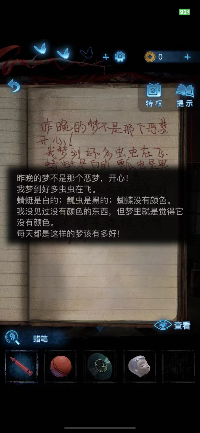棋盘,瓢虫,日记 1