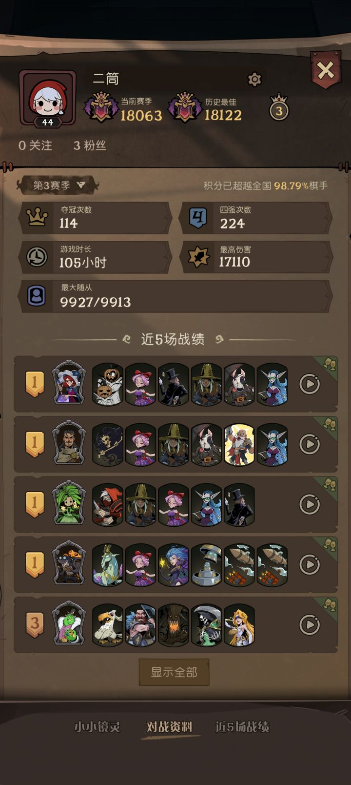 打到万八就懒得打。截图