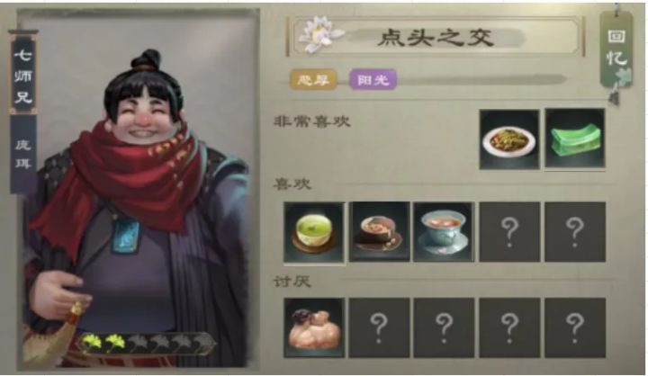 好感度没有进度条截图