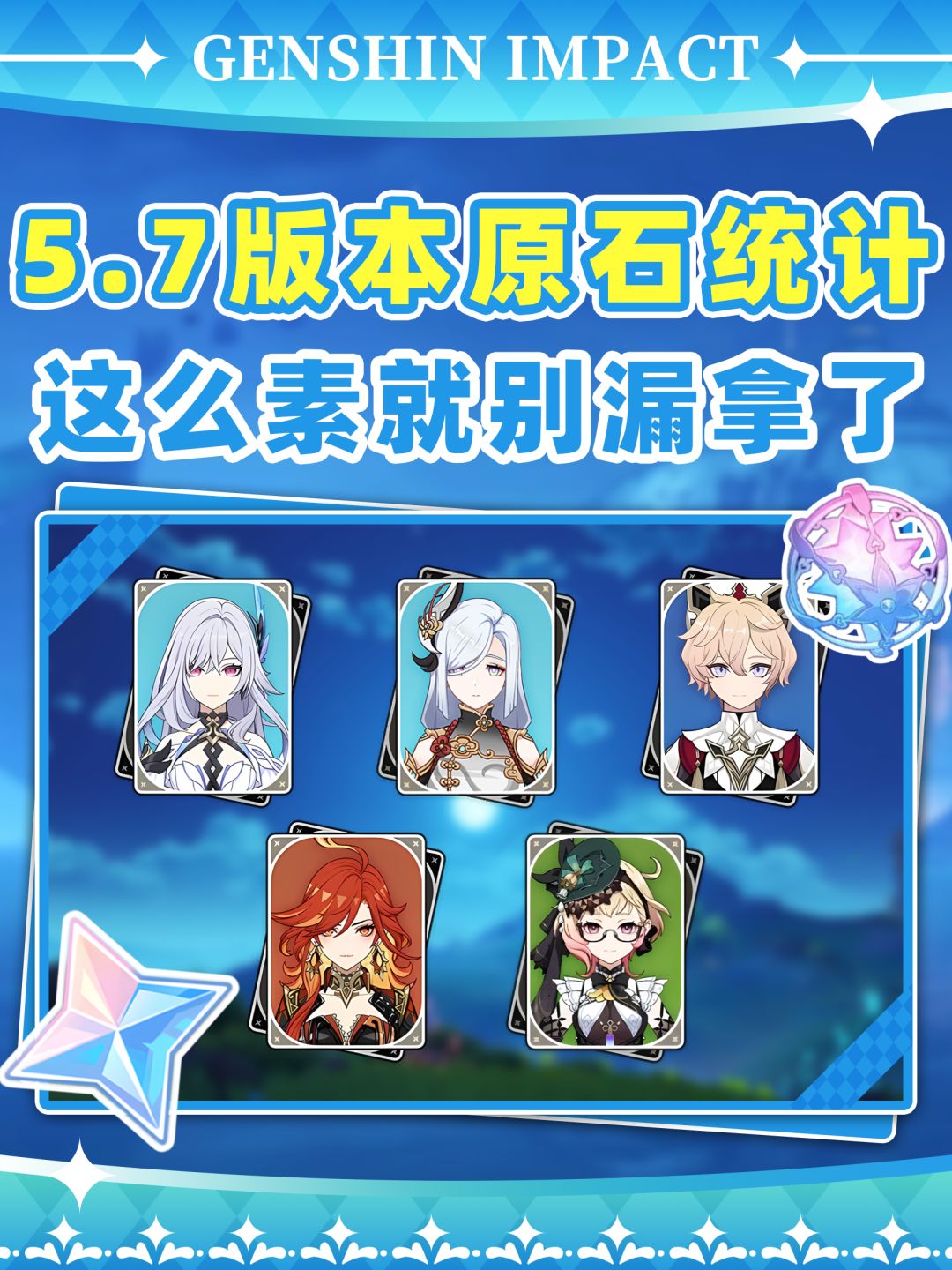 【V5.6攻略】原神5.7原石获取统计❗截图