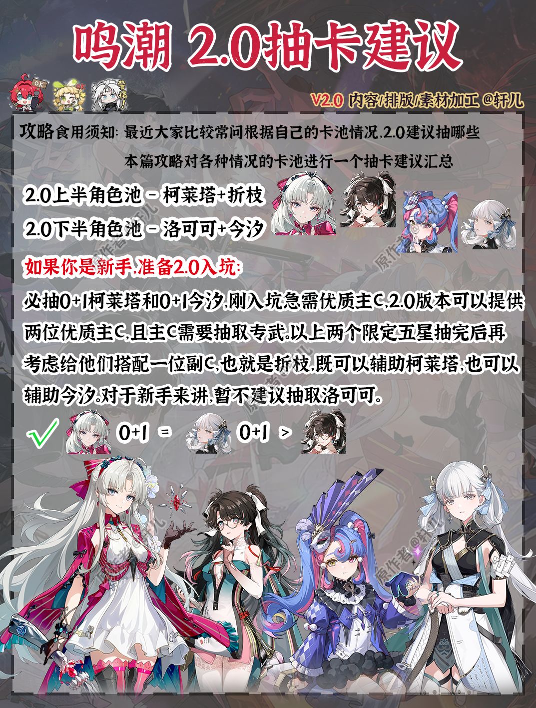 【鸣潮】2.0版本抽卡建议 2