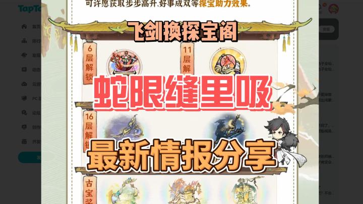 最强祖师飞剑换探宝阁,蛇限凤里牺最新情报分享!截图