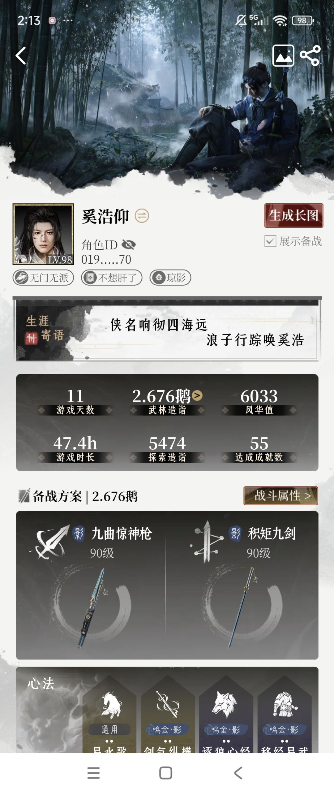 新手求助九枪九剑心法带什么 1