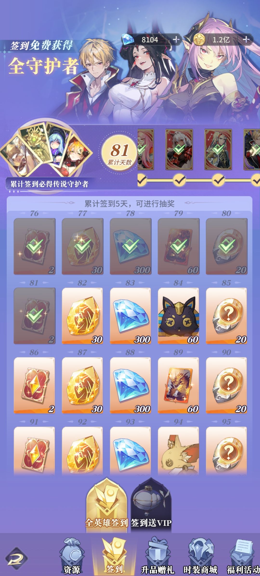 81天,6000万战力达成~ 1